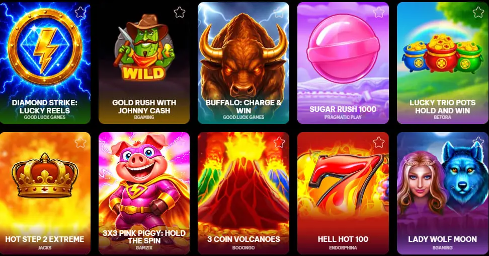 sherluck casino top games