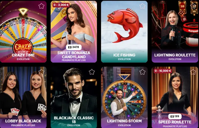 sherluck casino top live games